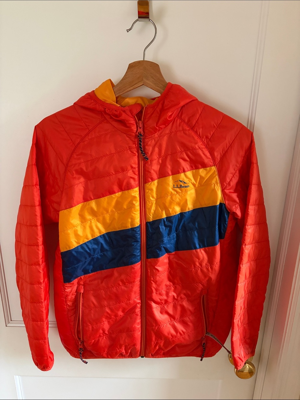 L.L. Bean Kids orange Hooded jacket Size L (big kids 14-16)